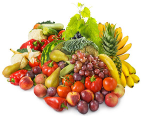 image of many fruits and vegetables closeup