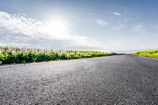 road in grassland