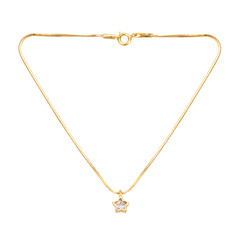 gold chain on a white background