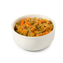 vegetable ragout in plate close up
