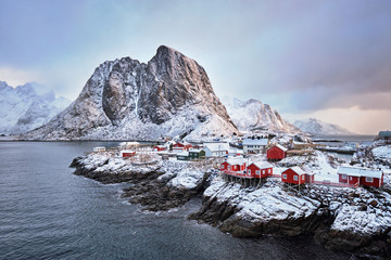 Hamnoy fishing village on Lofoten Islands, Norway 