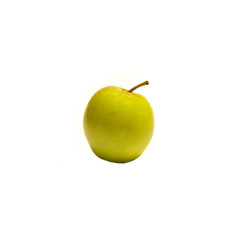 green apple on white background, isolate