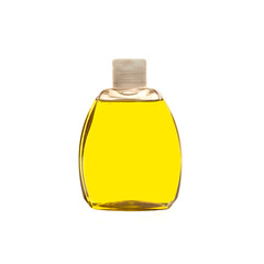 bottle with shower gel on white background, isolate