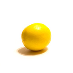 yellow lemon on white background, isolate