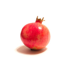 red pomegranate on white background, isolate