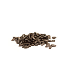 sunflower seeds on white background, isolate