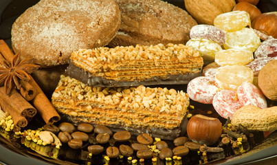 image of sweets for tea closeup