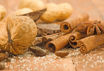 image of different spices close-up