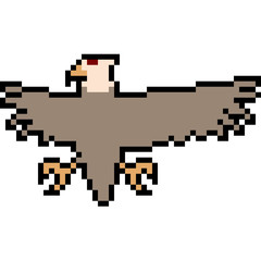 Fototapeta premium vector pixel art eagle
