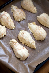 food- pears roasted in French couscous. Recipe. food, cooking and baking. Easy, pyszky and fast dessert.