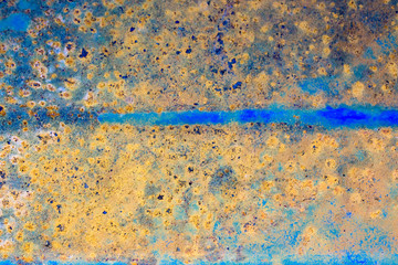 Rusted on surface of the old iron, Deterioration of the steel, Decay and grunge Texture background