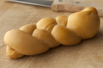 Traditional smoked Slovak cheese