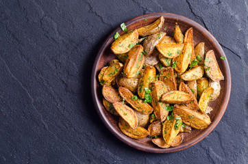 Roasted potato with parsley