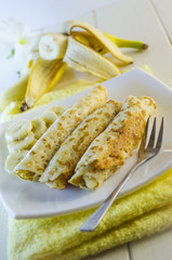 pancakes with cottage cheese and banana