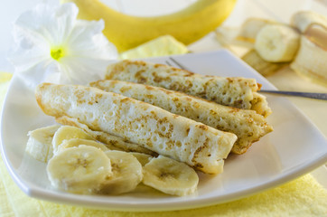 pancakes with cottage cheese and banana