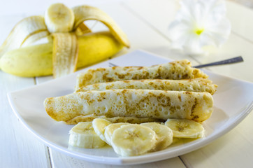 pancakes with cottage cheese and banana