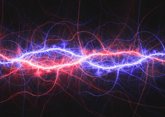 Fire and ice electrical lightning background