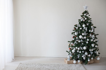 Christmas tree with presents new year decor