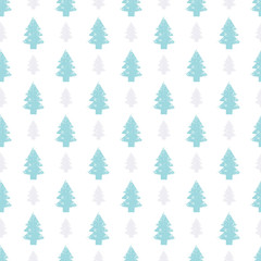 abstract art vector background. Christmas tree seamless pattern in modern geometry style.