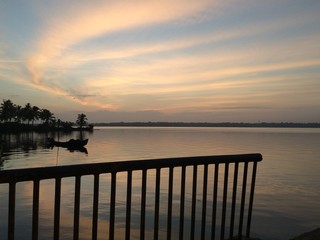 Obraz premium beautiful evening sky kerala
