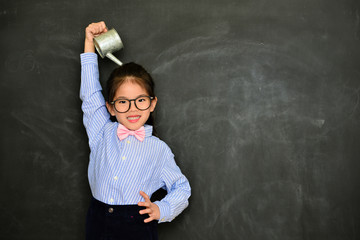 children girl irrigated herself hoping can growth