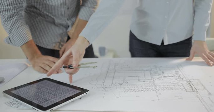 Close-up of a hand of working constructors
