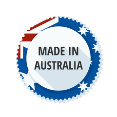 Made in Australia label illustration