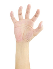 hand isolated on a white background
