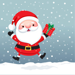 Santa Claus Cartoon character for Christmas cards and banners