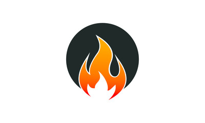 fire and black circle