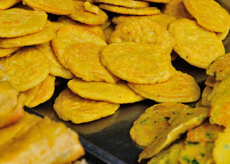 fried cookies in steal tray