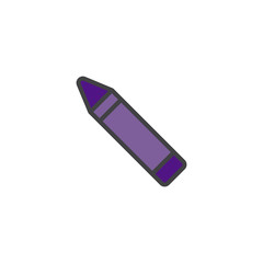 Crayon filled outline icon, line vector sign, linear colorful pictogram isolated on white. Symbol, logo illustration. Pixel perfect vector graphics