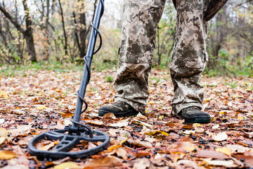 Man with metal detector