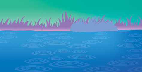 A small pond background