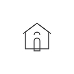 House Icon. line style vector illustration
