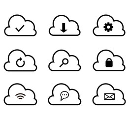 cloud computing icon set Related Vector Line Icons.