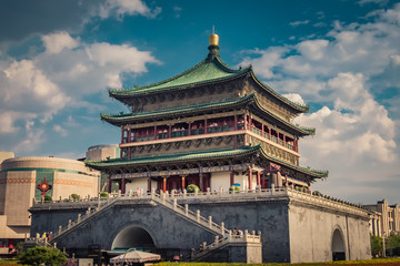 Bell Tower in Xi'an - obrazy, fototapety, plakaty
