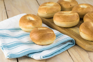 Fresh mini bagels.