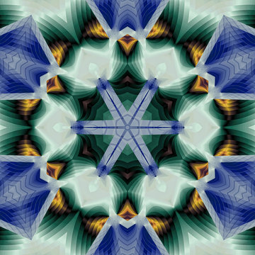 abstrakt fraktal hexagonal farbgradient illustration