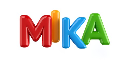 Bubbletext Name Mika - obrazy, fototapety, plakaty