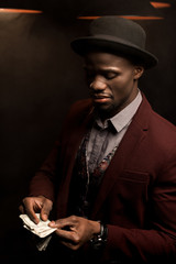 african american man with banknotes