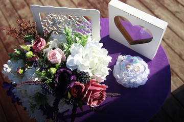 wedding decor at an outdoor ceremony