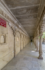 Carved pillars, City Palace, Udaipur, Rajasthan, India