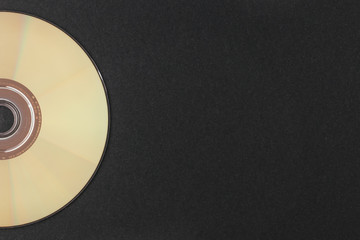 Computer disk on a black background