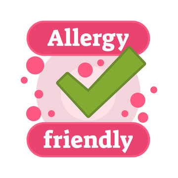 Allergy Friendly Symbol Badge Vector Illustration