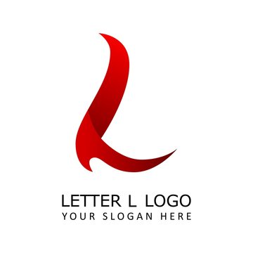 letter l fire flame logo