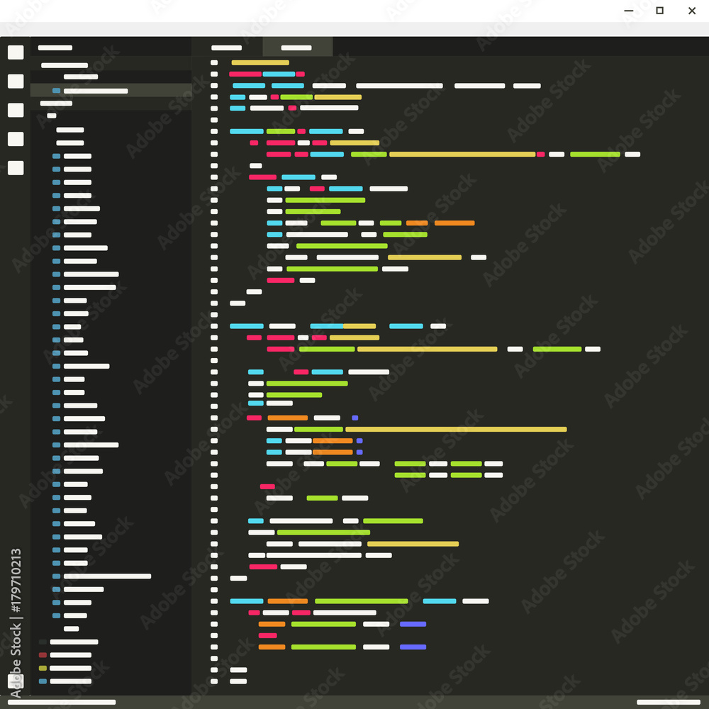 Wall mural user interface concept, program for code or design.
