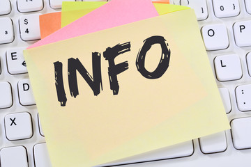 Info Infos Information Informationen News Nachrichten Notizzettel Business Konzept