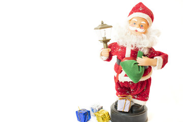 Santa Claus with gifts.
