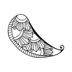 Pattern in style hand draw, doodle, zentangl, Indian sign on a white background